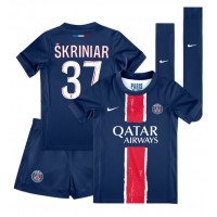 Paris Saint-Germain Milan Skriniar #37 Heimtrikotsatz Kinder 2024-25 Kurzarm (+ Kurze Hosen)